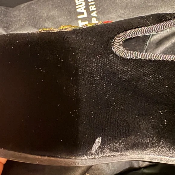 NWOT SAINT LAURENT mens velvet loafers - Picture 10 of 14